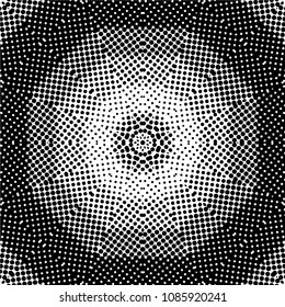 Abstract halftone psychedelic kaleidoscopic seamless pattern.vector