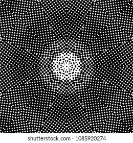 Abstract halftone psychedelic kaleidoscopic seamless pattern.vector