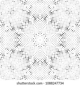 Abstract halftone psychedelic kaleidoscopic seamless pattern.vector