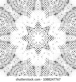 Abstract halftone psychedelic kaleidoscopic seamless pattern.vector