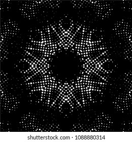 Abstract halftone psychedelic kaleidoscopic seamless pattern.vector
