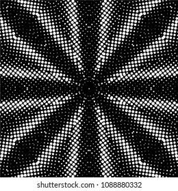 Abstract halftone psychedelic kaleidoscopic seamless pattern.vector