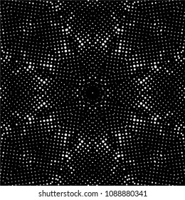 Abstract halftone psychedelic kaleidoscopic seamless pattern.vector