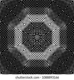 Abstract halftone psychedelic kaleidoscopic seamless pattern.vector