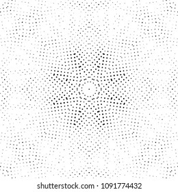 Abstract halftone psychedelic kaleidoscopic seamless pattern.vector
