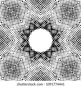 Abstract halftone psychedelic kaleidoscopic seamless pattern.vector