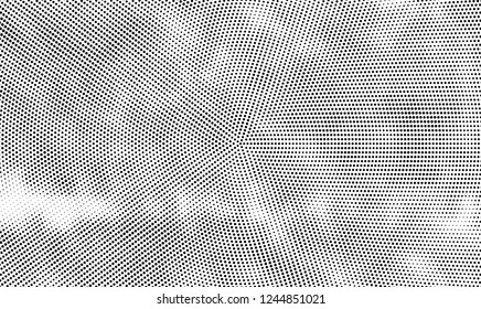 Abstract halftone radial black and white
