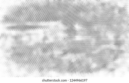Abstract halftone radial black and white
