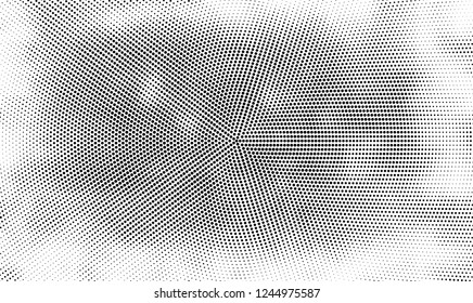 Abstract halftone radial black and white