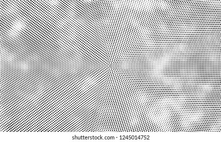 Abstract halftone radial black and white