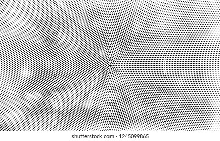Abstract halftone radial black and white