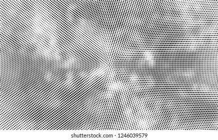 Abstract halftone radial black and white