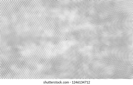 Abstract halftone radial black and white