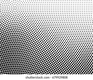 Abstract halftone radial dotted black and white background - vector illustration. Template for business, design, texture and postcards.
