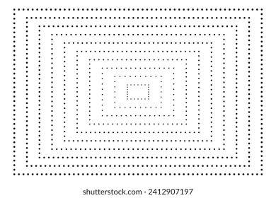 Abstract halftone rectangle vector illustration.