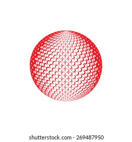 Abstract halftone red background. 