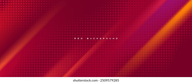 Abstract halftone red background diagonal light texture design vector