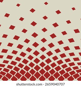 Patrón geométrico Abstractas de la parte superior del diamante cuadrado del color rojo del semitono, textura mínima del borde del fondo del bolso.