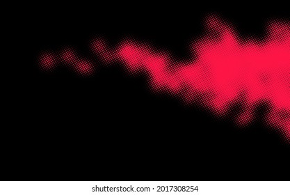 Abstract halftone red dotted daub. Design element. Vector illustration.