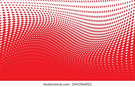 Abstract halftone red dotted on white background, vector file
