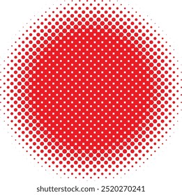 Fondo rojo redondo de semitono abstracto.