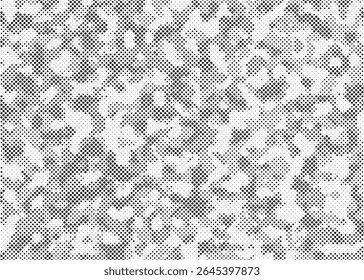 Abstrato meio-tom camuflagem sem costura, levou textura estilo. Padrão de pontos em cores pretas, fundo digital camuflado. Papel de parede de arte vetorial em pixels