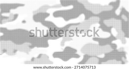 Abstract halftone seamless camouflage, led style texture. Dot pattern in black colors, camo digital background. Vector pixel art wallpaper