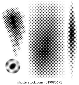 Abstract Halftone set, element, illustration vector.