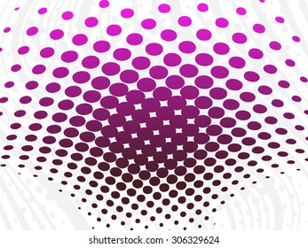 Abstract halftone shape purple background