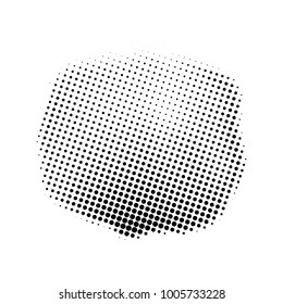 abstract halftone shape style on white isolated background