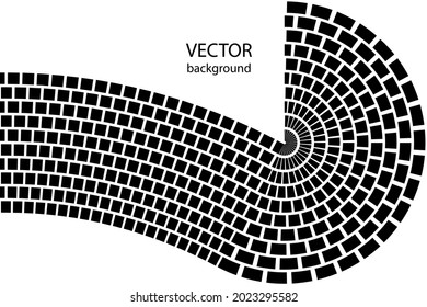 Abstract halftone shapes background, geometric dynamic pattern, vector modern design black and white texture for card, banner, cover, poster, flyer.