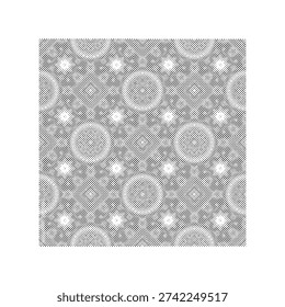 Abstract Halftone Sindhi Ajrak Pattern - Vibrant Cultural Textile Art