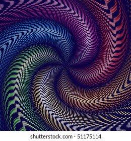 abstract halftone spectrum spiraling waves