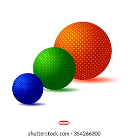 abstract halftone sphere for design element isolated on white background. vector illustration