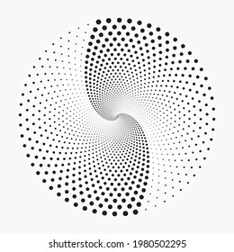 Abstract Halftone spiral dotted background. Halftone logo design.
Halftone logo set. Circular dotted logo isolated on the white background. Dotted design element.