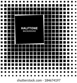 Abstract Halftone Square Background, vector illustration 