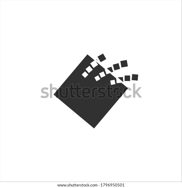 Abstract Halftone square Logo Design\
Element, vector\
illustration