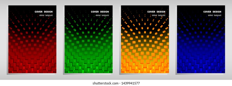 Abstract halftone squares background for cover design