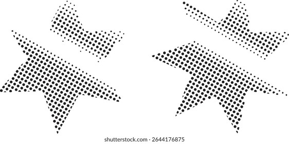 Elementos de diseño Abstractas de estallido estelar de semitono