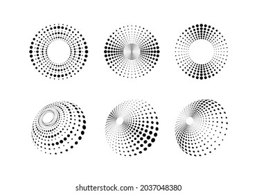 Abstract halftone style background set design template