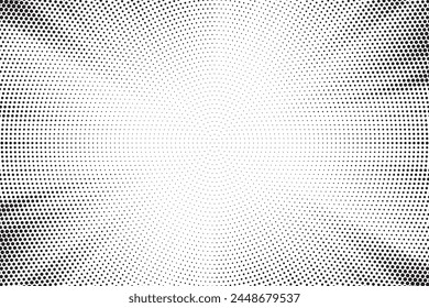 Abstrakter Halbton-Sunburst-Hintergrund. Pop Art Comic Strip Cover Design. Explosion, isolierte Retro-Stil Comics radialer Hintergrund.