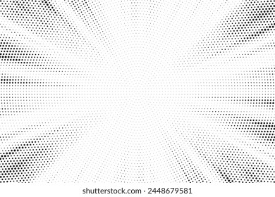Fondo Abstractas de la explosión del sol de medio tono. Pop arte cómic tira de diseño de la cubierta. Explosión, aislado estilo retro cómics fondo radial.