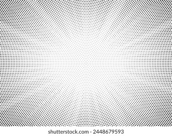 Abstrakter Halbton-Sunburst-Hintergrund. Pop Art Comic Strip Cover Design. Explosion, isolierte Retro-Stil Comics radialer Hintergrund.