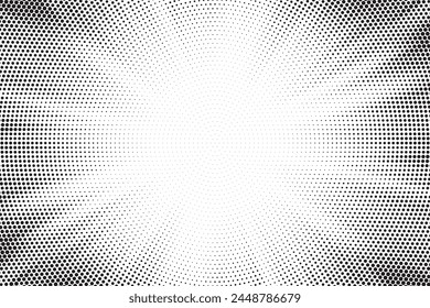 Fondo Abstractas de la explosión del sol de medio tono. Pop arte cómic tira de diseño de la cubierta. Explosión, aislado estilo retro cómics fondo radial.