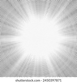 Fondo Abstractas de la explosión del sol de medio tono. Pop arte cómic tira de diseño de la cubierta. Explosión, aislado estilo retro cómics fondo radial.