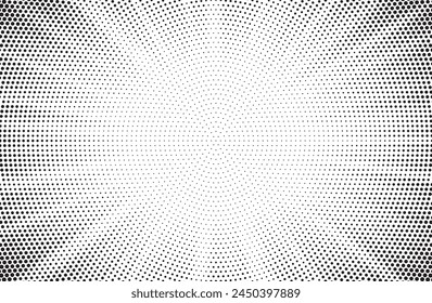 Abstract halftone sunburst background. Pop art comic book strip cover design. Explosion, isolated retro style comics radial background.