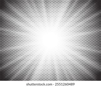 Abstract halftone sunburst background. Pop art comic book strip cover design. Explosion, isolated retro style comics radial background.