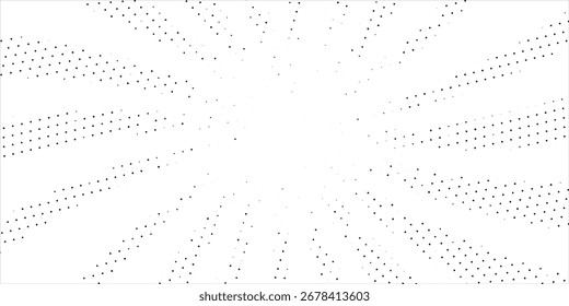 Fundo abstrato de explosão solar de meio-tom. Desenho de capa de tira de quadrinhos de arte pop. Explosão, história em quadrinhos de estilo retro isolada, fundo radial.