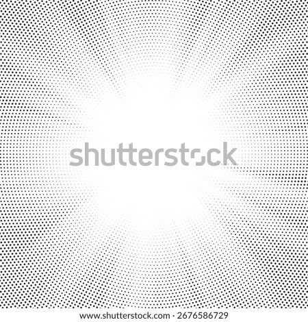 Abstract halftone sunburst background. Pop art comic book strip cover design. Explosion, isolated retro style comics radial background.