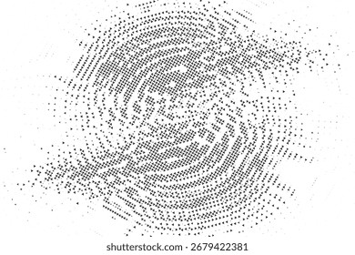 Abstractas patrón de remolino de semitono en diseño de escala de grises. Perfecto para fondos digitales, texturas de carteles y uso moderno del Diseño gráfico